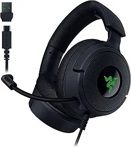 Razer Kraken V4 X Wired Gaming Headset: 40 mm Drivers - Cardioid Mic - Memory Foam Cushions - Chroma RGB Lighting - Type C & A Cable - PC, Mac, PS5, Nintendo Switch, Steam Deck, Smartphone (Renewed) - Image 1