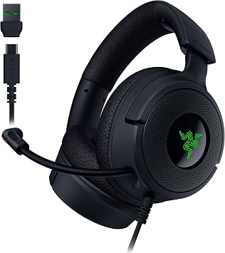 Razer Kraken V4 X Wired Gaming Headset: 40 mm Drivers - Cardioid Mic - Memory Foam Cushions - Chroma RGB Lighting - Type C & A Cable - PC, Mac, PS5, Nintendo Switch, Steam Deck, Smartphone (Renewed) - Image 2
