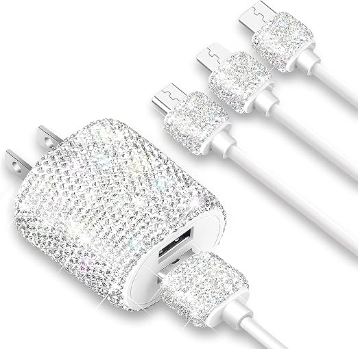 Bling Phone Charger,USB Charger Block,2-Port Plug Adapter,USB Wall Charger - Image 6