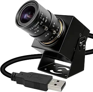 640fps USB Camera Ultra High Speed Monochrome Global Shutter, 120fps/210fps/420fps Webcam,2.8-12mm 4X Manual Zoom Lens, Plug&Play for Raspberry Pi Laptop Industrial Motion Capture Golf Swing