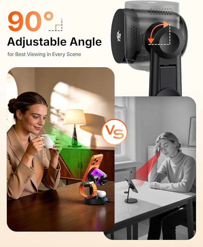 Qi2.2 25W Fast Wireless Charger Design for MagSafe Charger for iPhone 17/16/S26 Ultra, 3 in 1 Magnetic Charging Station with Bluetooth Speaker & Light, Watch Charger Stand for Apple Watch, for Buds