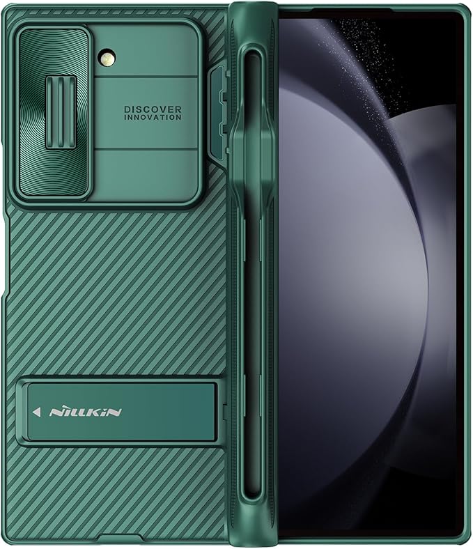SaharaCase Raider Series Full-Body Case for Samsung Galaxy Z Fold6 - Anti-Slip Grip, Metal Camera Lens Frame, Four-Cornered Insulation Design, Wireless Charging Compatible (Cactus Green)