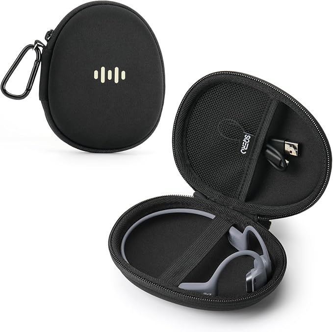 Headphone Case for Shokz OpenRun Pro 2/OpenRun/OpenSwim Pro/OpenMove Bone Conduction Headphones, Portable Hard Travel Carrying Case for PSIER/SUNGDOGIN/CXK Open-Ear Wireless Sport Headphones