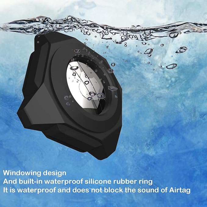 LouisKoo Compatible with Airtag Holder Waterproof Stick-on Mount Compatible with Apple AirTag,3M Sticker Cover Hidden Protectiv, Bike, Bicycle, Car, Luggage Tag, Motorcycle 4Packs Black