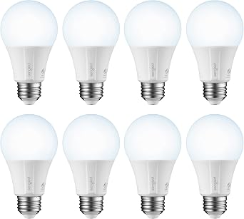 Sengled Zigbee Smart Light Bulbs, Smart Hub Required, Works with SmartThings and Echo with built-in Hub, Voice Control with Alexa and Google Home, Daylight 60W Equivalent A19 Alexa Light Bulb, 8 Pack