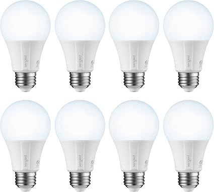 Sengled Zigbee Smart Light Bulbs, Smart Hub Required, Works with SmartThings and Echo with built-in Hub, Voice Control with Alexa and Google Home, Daylight 60W Equivalent A19 Alexa Light Bulb, 8 Pack