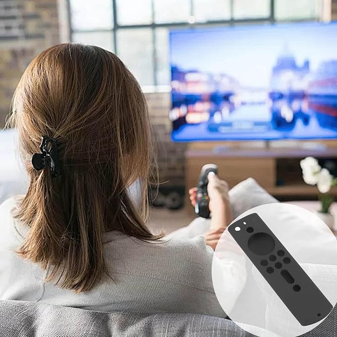 Fire Stick 4K 2018 Remote Cover Case for Alexa Voice Remote, Fire TV Shockproof Protective Silicone Case with Lanyard(Grey)