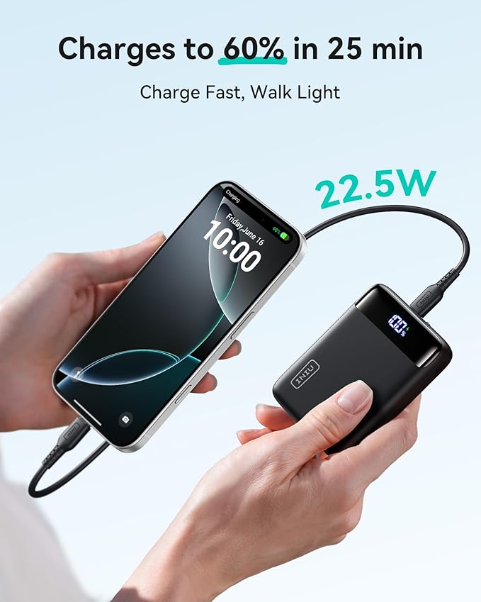 INIU Portable Charger, 20000mAh Small Power Bank, 22.5W Fast Charging Mini Battery Pack, Flight Cruise Ship Travel Family Essentials Phone Charger for College Students Travelers Teen Boys Girls, Blue