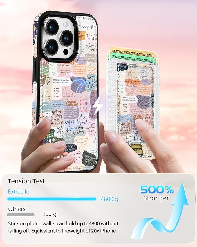 Shorogyt for iPhone 13 Pro Max Case Wallet - Fits 5 Cards, Compatible with Magsafe Detachable Magnetic Credit Card Holder Leather Cardholder Cute Phone Cover Women Girls for Apple 13 ProMax, Collage