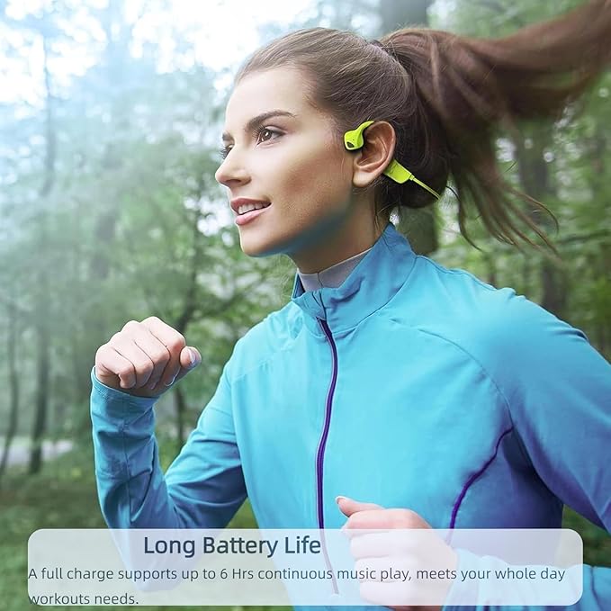 Bone Conduction Headphones Bluetooth Wireless Open Ear Headset Multipoint Connection Waterproof Sports Headphones for Workouts Running Walking Cycling Fitness Fishing Yoga