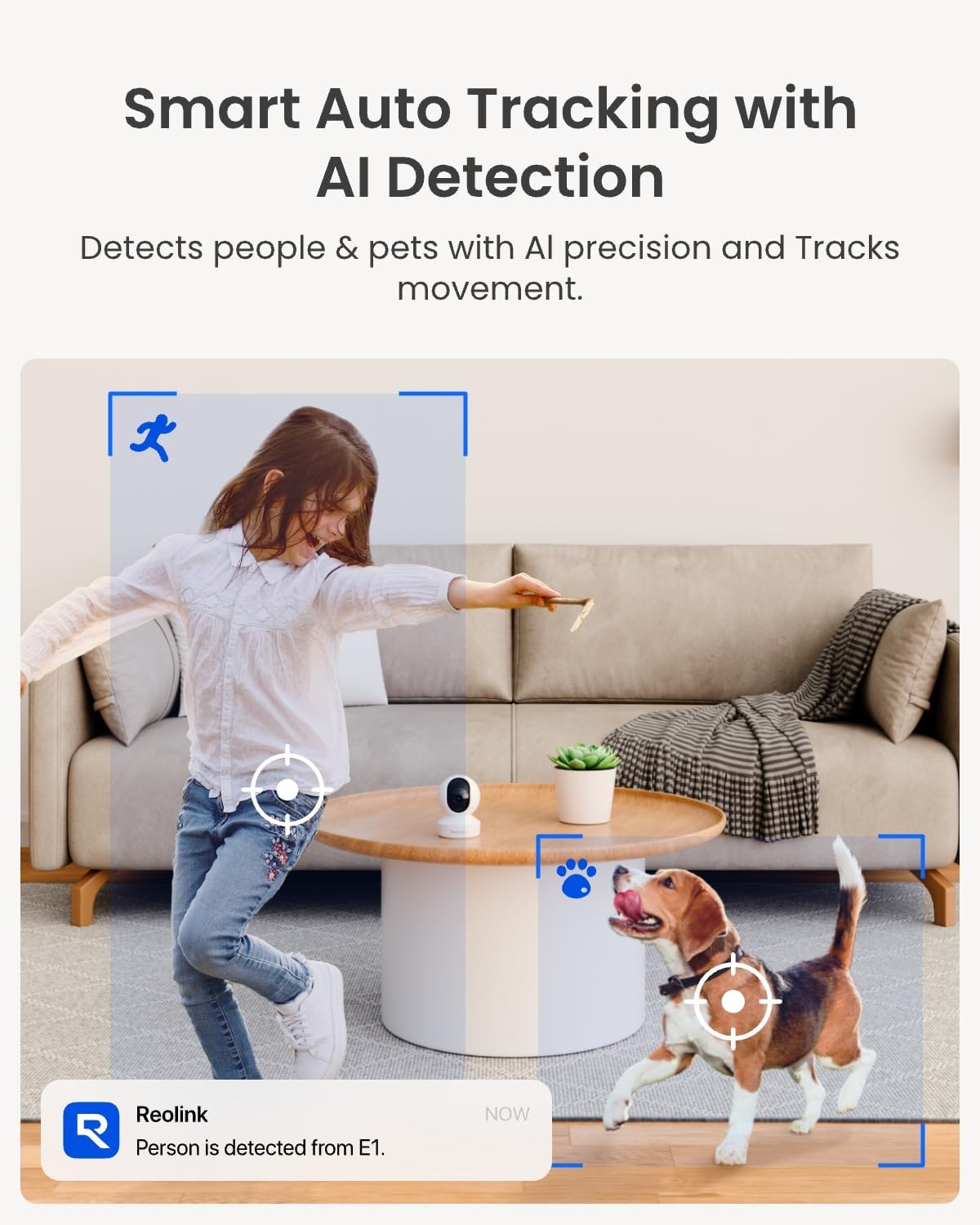 4MP 2K Indoor WiFi 6 Security Camera – 360° Pan, Night Vision, Baby & Pet Monitor