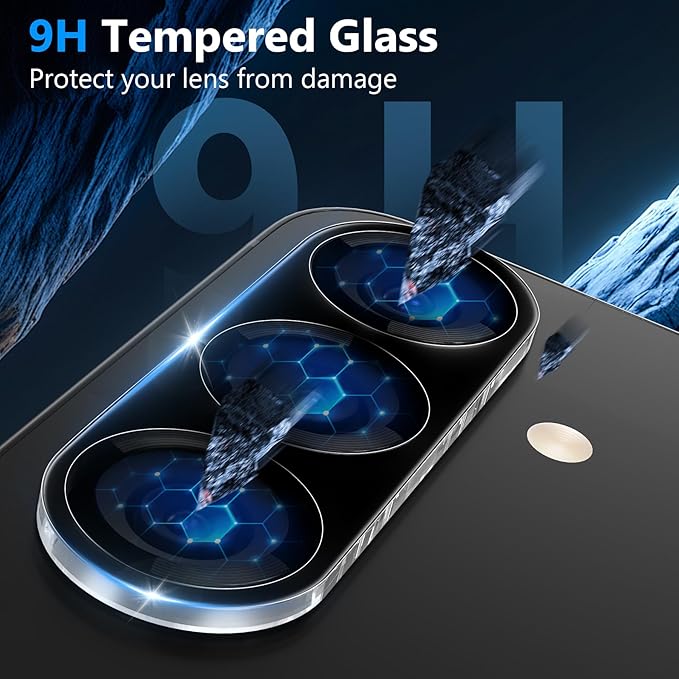 YWXTW 3 Pack Camera Lens Protector for Samsung Galaxy S26 Plus 6.7 Inch, 9H Tempered Glass Ultra HD [No Impact on Night Shots] S26 Plus Lens Protector, Anti-Scratch No Bubbles