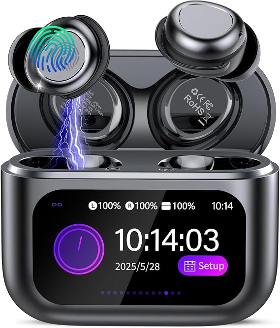 Sleep Earbuds Bluetooth 5.4 in Ear Touch Screen with Sleep Mode