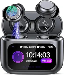 Sleep Earbuds Bluetooth 5.4 in Ear Touch Screen with Sleep Mode