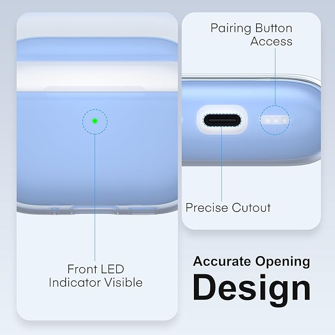Valkit for Airpods Pro 3 Case Clear with Cleaner Kit | Soft TPU Airpods Pro 3 Generation Case | Protective Cover Shockproof | iPods Pro 3 Cases | for Air pods Pro Gen 3 2025(Clear Blue)