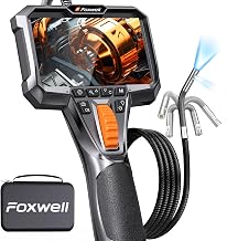 FOXWELL Dual Lens Two-Way Articulating Borescope, 1080P Endoscope Camera - Image 1