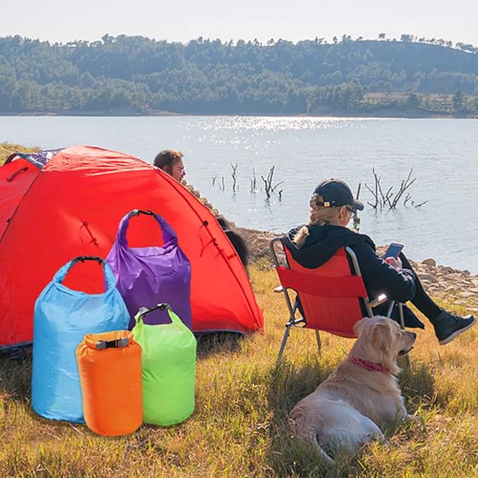 R2Depot Waterproof Dry Bag, 5L/10L/20L/40L/70L Dry Storage Bag for Kayaking, Gym, Hiking, Swimming (Purple, 40L)