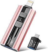EATOP 512GB Flash Drive Intended for iPhone iPad, USB Photo Stick for Photo & Video Backup, External Phone Memory Storage, No App Required, Compatible with iOS, Android & PC, Rose Pink - Image 1