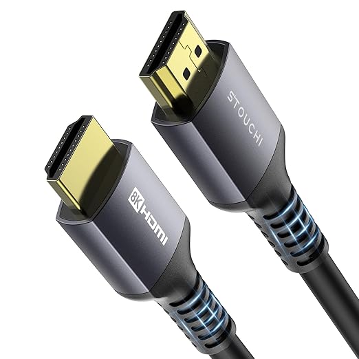 Stouchi 8K Long HDMI Cable 20FT/6M, 48Gbps Ultra High Speed HDMI® Cable Video Cord, CL3 Rated in-Wall, 8K60Hz 4K120Hz 2K144Hz eARC HDCP 2.2 & 2.3 HDR10+ Compatible for Gaming, PS5, HDTV