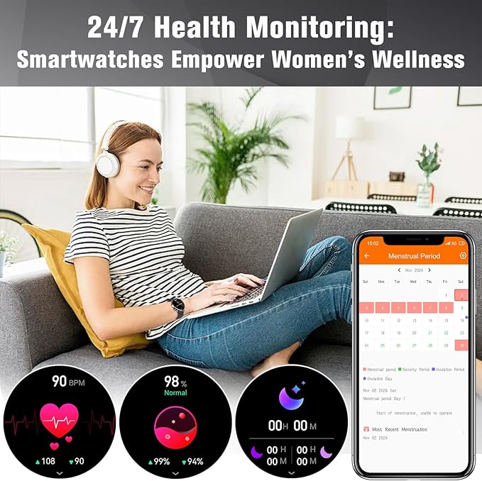 ACEDIS Smart Watch for Men Women,1.39" HD Fitness Watch, IP68 Waterproof Watch with Heart Rate/Blood Oxygen/Sleep Monitor 110+ Sports Modes, Long-Lasting Battery Compatible with Android/iOS
