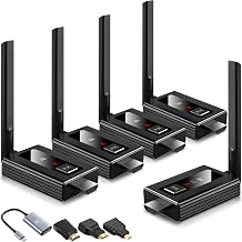 2026 Upgraded Wireless HDMI Transmitter and 4 receivers,Multi-TV Extender,5.8G/ 2.4G,165FT/50M,Plug and Play,HDMI Wireless Splitter transfers of Videos from Laptops/Camera to Multiple TVs/Monitors - Image 1