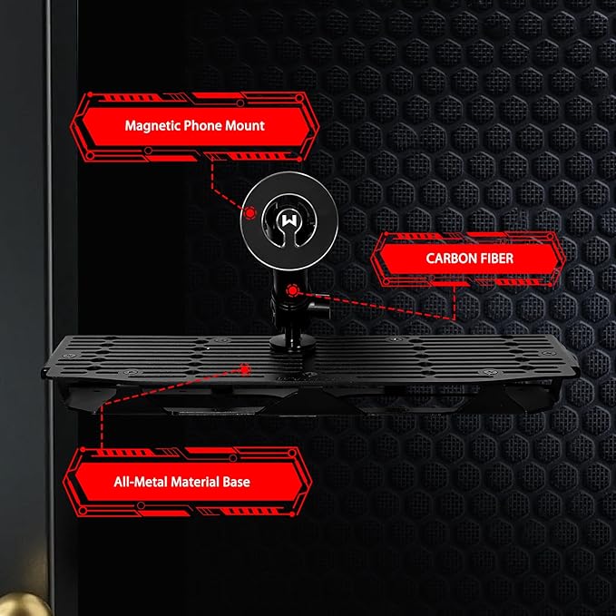 2025 2024 F150 Metal Dash Platform Phone Mount Magnetic Phone Holder for 2021-2025 F150 & 2021-2023 Raptor Cell Phone Holder Dash Phone Mount 2024 F150 Dash Mount