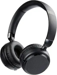 Amazon Basics Bluetooth On-Ear Headphones Wireless with Microphone, Deep Bass, 35 Hour Playtime, Foldable, Collapsible, Portable Travel Friendly, Black