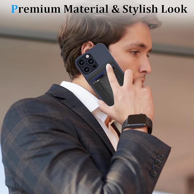 for MagSafe Wallet, Magnetic Phone Wallet with Adjustable Stand & Money Clip, Detachable Magnetic Wallet for iPhone 16/15/14/13/12 Pro Max Plus, 10+ Cards Holder