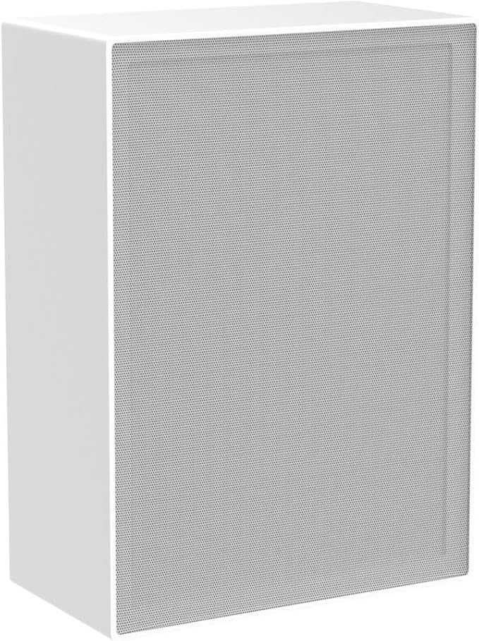 Monoprice 2-way Carbon Fiber In-Wall Surround Speaker - Dual 5.25 Inch (Single) Vari-Angled With Paintable Grille - Alpha Series Black