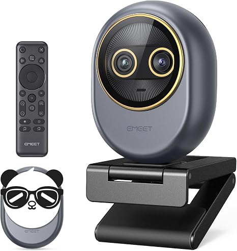 EMEET Piko Dual-Camera 4K Webcam for Streaming, Wide-Angle & Telephoto
