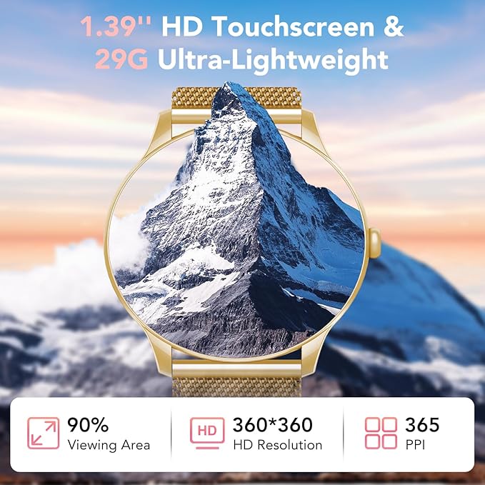 Smart Watches for Women, 1.39" HD Health Fitness Tracker with Bluetooth Calling (Answer/Make Calls), 120+ Sports Modes, Timer, IP68 Waterproof Watch for Android/iPhone