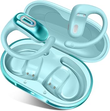 Qecnato Open Ear Headphones for Sports & Work, 50H Battery, Blue