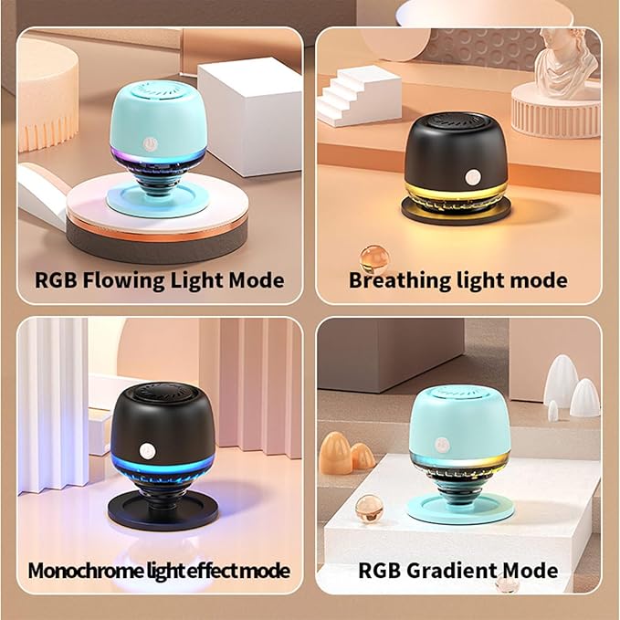 IPX67 Waterproof Shower Bluetooth Speaker,Magnetic Speakers,Wireless Induction Bluetooth Speaker with 6 RGB Light,Ideal Gift for Men,Women,Outdoor,Camping,Party,Room,Car,Home (Blue)