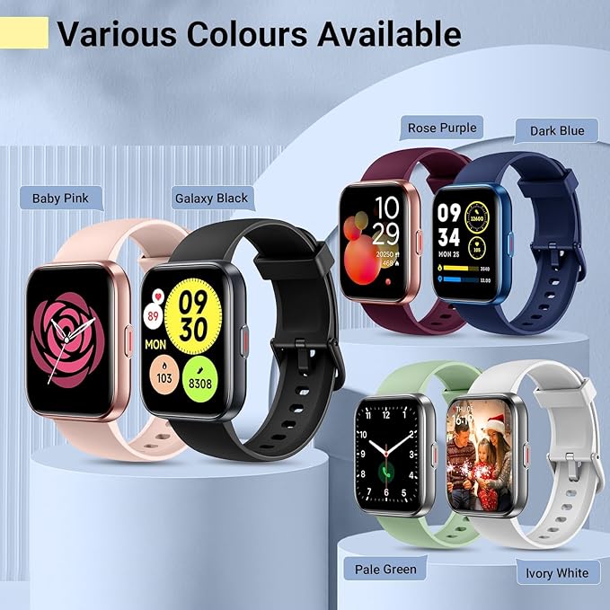 Smart Watches for Women/Men, Smart Watch for Android Phones & iPhone, Fitness Watches for Women with Alexa, Call & Notification Alerts, Tracks Heart Rate/Sleep Smartwatches (Green, 1.8 inches)