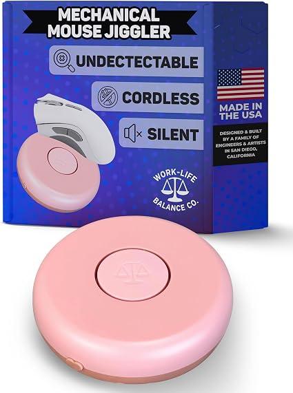Compact Mouse Jiggler, NO USB, Cordless, Silent Undetectable Mouse Mover