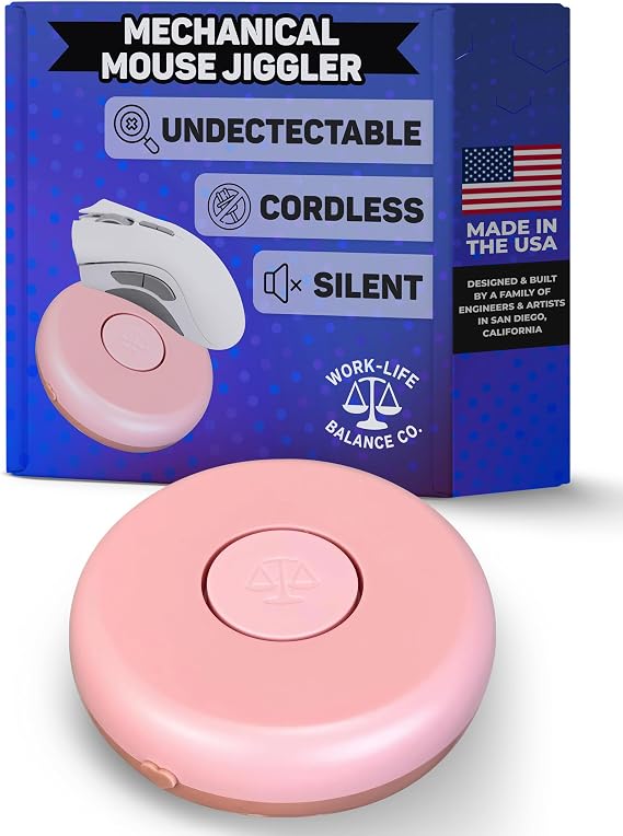 Compact Mouse Jiggler, NO USB, Cordless, Silent Undetectable Mouse Mover