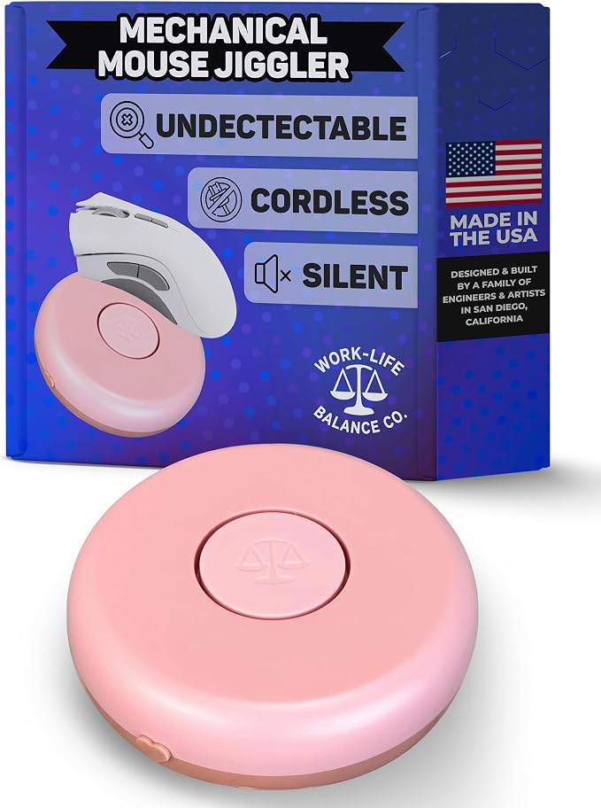 Compact Mouse Jiggler, NO USB, Cordless, Silent Undetectable Mouse Mover