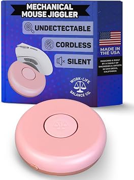 Compact Mouse Jiggler, NO USB, Cordless, Silent Undetectable Mouse Mover