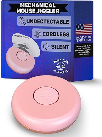 Compact Mouse Jiggler, NO USB, Cordless, Silent Undetectable Mouse Mover