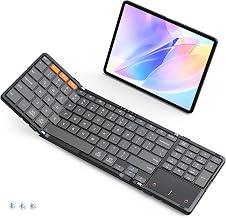 MEETION Foldable Keyboard with Touchpad, Bluetooth Keyboard, Numeric Keypad - Image 1
