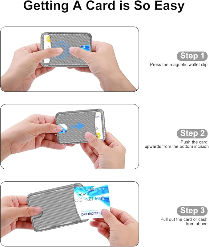 Miroddi for Magsafe Wallet, Magnetic Card Holder for iPhone 17/16/15/14/13/12 Series, Leather Magnet Phone Wallet Fit 4 Cards 3 Cash, Ultra-Thin, RFID Blocking, Dark Grey