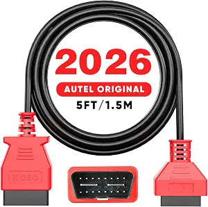 Autel OBD2 OBDII Extension Cable, 5ft, 16 Pin OBD II Male to Female Cord