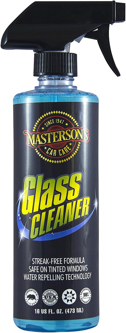 Masterson's Car Care MCC_105_16 Glass Cleaner - Streak-Free Shine Safe for Clear and Tinted Windows - Water Repelling Technology Keeps Glass Ultra Clean (16 oz)