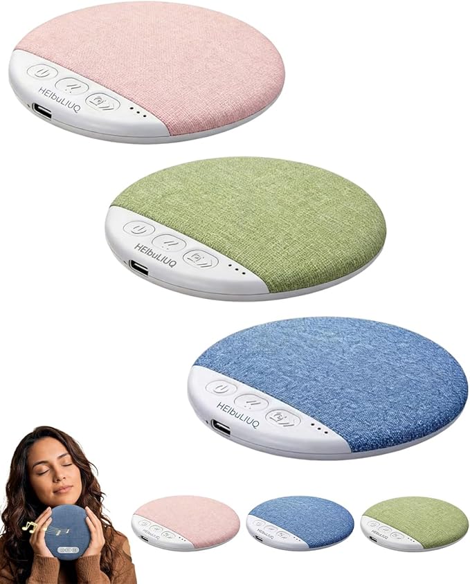 Bone Conduction Pillow Speaker, Bluetooth Under Headrest Sound Box with Timer, Ultra Thin Private Audio Machine for Sleeping, Wireless Bedside Music Aid, Portable Night Rest Gadget(#All)