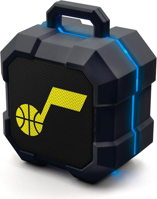 SOAR NBA Shockbox LED Wireless Bluetooth Speaker - Water Resistant IPX4, 5.0 Bluetooth with Over 5 Hours of Play Time - Small Portable Speaker - Officially Licensed NBA, Perfect Home & Outdoor Speaker