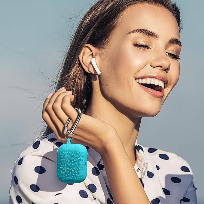 Fashion Engraving Leopard Case Compatible for Airpods Pro 2 Case Cover 2022/Airpod Pro Case Cover,Soft Silicone for Airpods Pro 2nd Generation Case,Front LED Visible