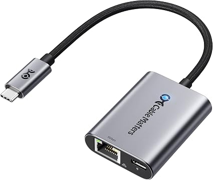 Cable Matters USB C to 5Gb Ethernet Adapter with 140W Charging
