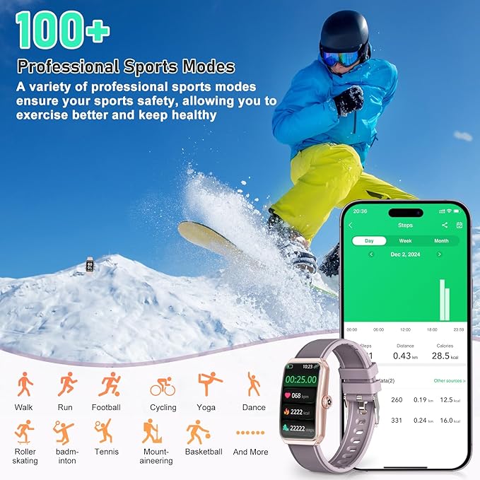 Fitness Tracker with 24/7 Heart Rate, Blood Oxygen, Sleep Tracker, Waterproof Fitness Watch, Activity Tracker with Step Tracker for Women Men