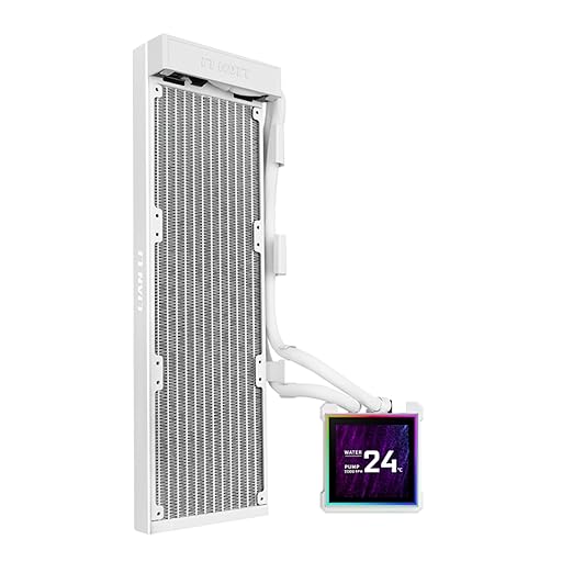 Lian Li Hydroshift II-S LCD 360 Liquid CPU Cooler - 3.4" IPS LCD Square Screen - Daisy-Chain - Low-Noise - Intel LGA 1851/1700, AMD AM5/AM4 - Fits Most PC Fans - White (HS2LCDS36NW)