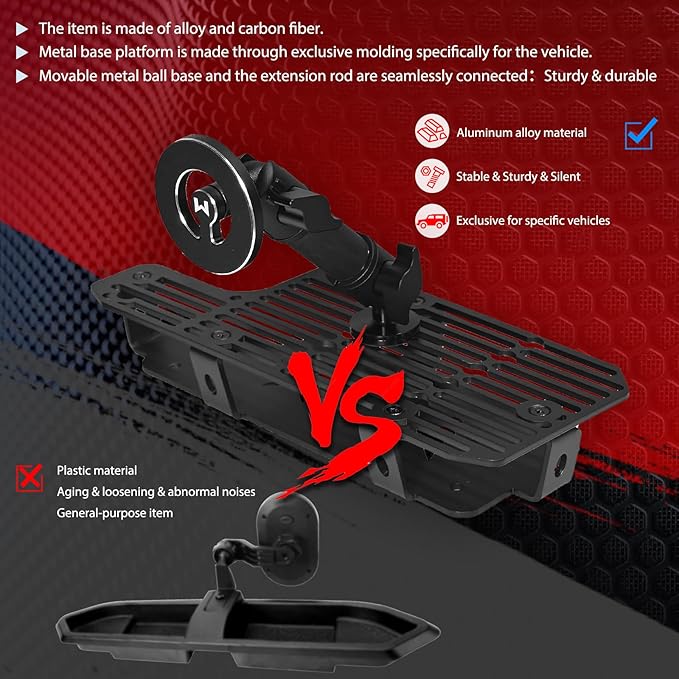 2026 2025 Tundra Metal Dash Platform Phone Mount Magnetic Phone Holder for 2022-2025 2026 Tundra 2023-2026 Sequoia Cell Phone Holder Dash Phone Mount 2024 Tun dra Dash Mount